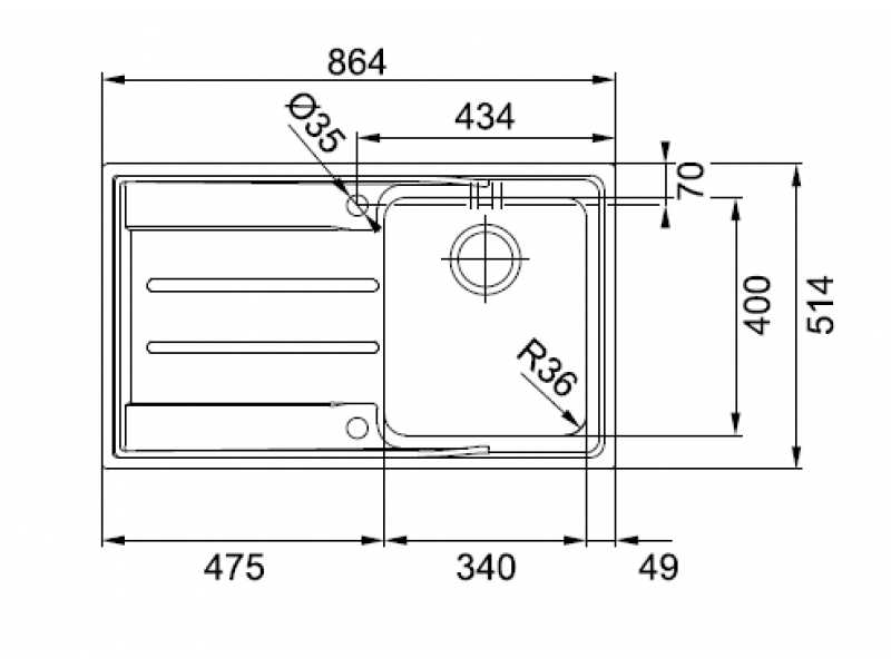Купить Мойка Franke ATON ANX 211-86, 127.0204.400, установка сверху, SlimTop, левая, нержавеющая сталь, полированная, 86,4*51,4 см