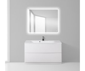 Тумба под раковину BelBagno Marino MARINO-1000-2C-PIA-BL-P, 100 х 44.5 х 80 см, Bianco Lucido - белый глянец