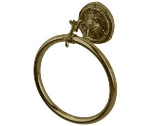 Полотенцедержатель кольцо Art&Max Barocco Crystal AM-1783-Br-C, бронза