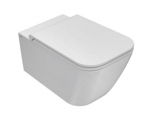 Подвесной унитаз Globo Stone STS02.BI 36*56 см с системой скрытого крепежа, цвет белый