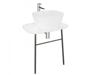 Керамическая столешница VitrA Plural под раковину 70 см, цвет белый матовый, 62561