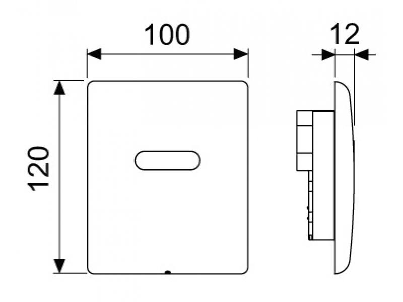 Купить Кнопка смыва TECE Planus Urinal 220/12 V 9242352, сатин, нержавеющая сталь