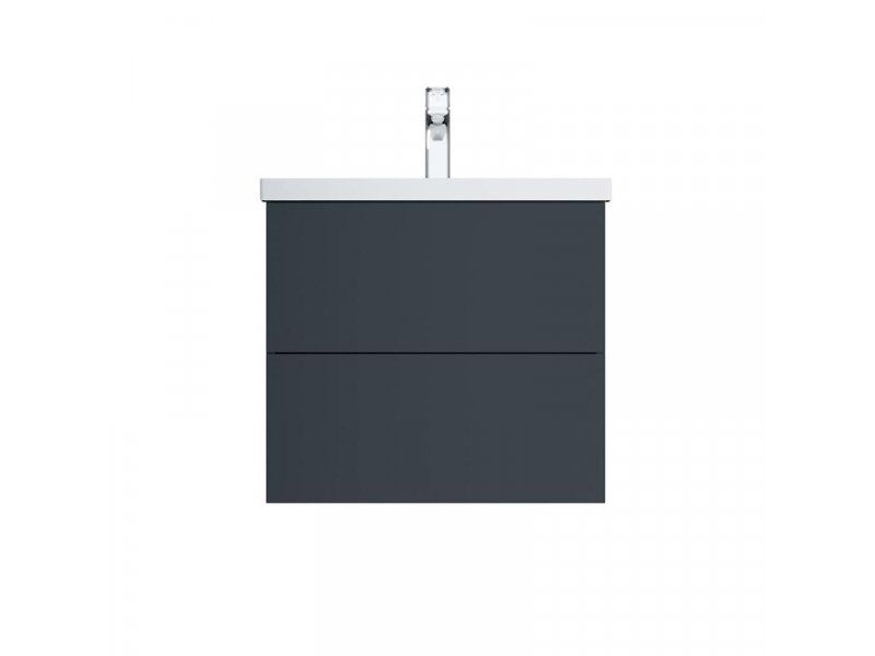 Купить Тумба под раковину Am.Pm Gem M90FHX06022GM, подвесная, 60 см, 2 ящика push-to-open, графит матовый