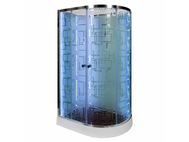 Купить Душевая кабина Deto Em EM1512 L/R N LED 120 x 80 см, без крыши, с Led подсветкой