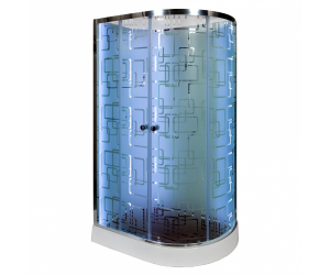 Душевая кабина Deto Em EM1512 L/R N LED 120 x 80 см, без крыши, с Led подсветкой