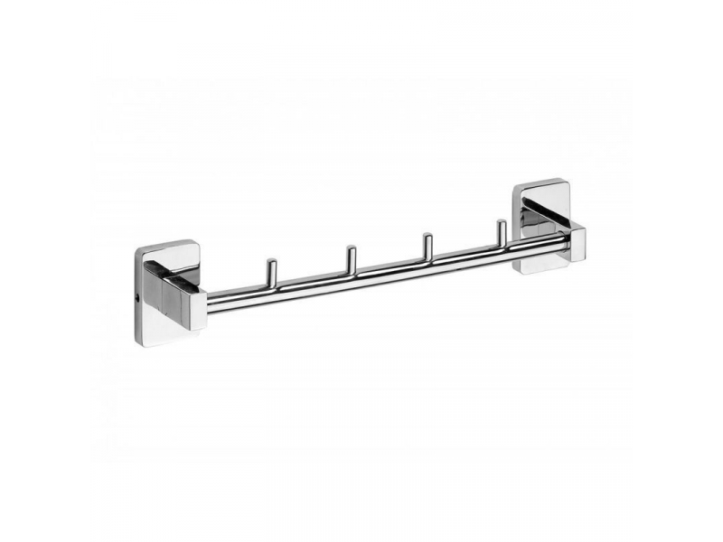 Купить Полотенцедержатель с 4 крючками Bemeta Niki 153105112 30 x 4.5 x 5.3 см, хром