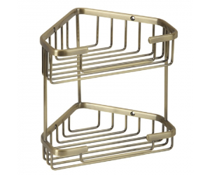 Полка-решетка двухъярусная Veragio Basket VR.GFT-9053.BR, бронза