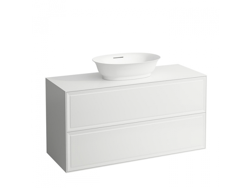 Купить Тумба под раковину Laufen New Classic 117.5 х 45.5 х 60 см, 4.0602.2.085.631.1, подвесная, белый глянцевый, отверстие посередине