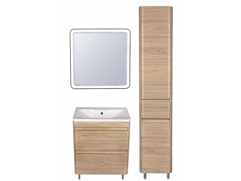 Купить Тумба под раковину Style Line Атлантика 60 СС-00002216 Люкс Plus, 60 см, напольная, ясень перламутр