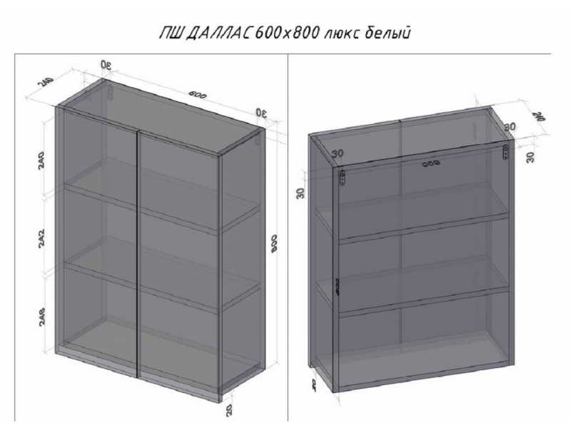 Купить Шкаф Style Line Даллас 60 Люкс СС-00000703 60 см, подвесной, белый