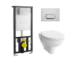 Инсталляция Vitra с безободковым унитазом Vitra S20 9004B003-7202, сиденье микролифт, комплект