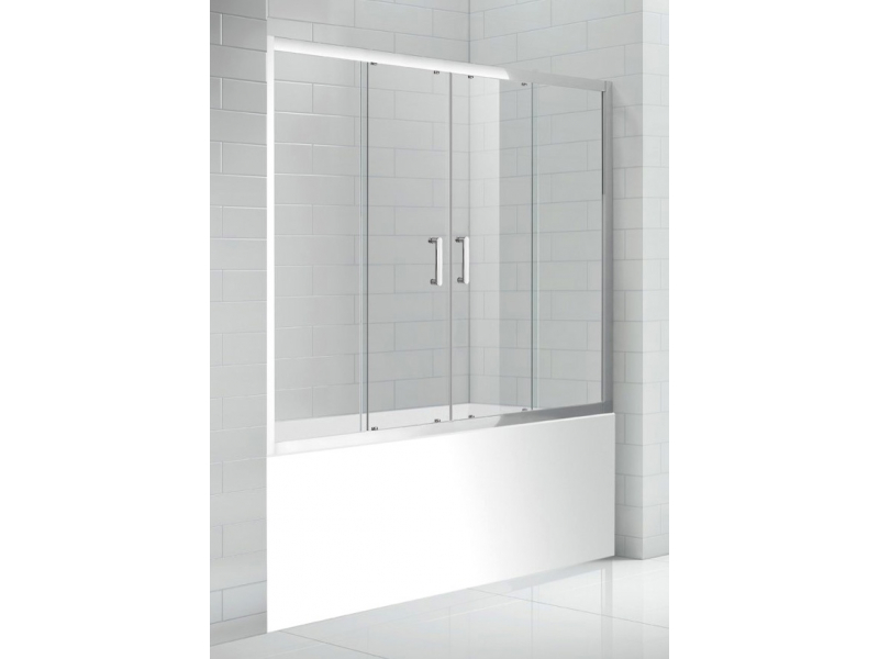 Купить Шторка на ванну Gemy Victoria S30193D 180 x 140 см, раздвижная, стекло прозрачное, хром