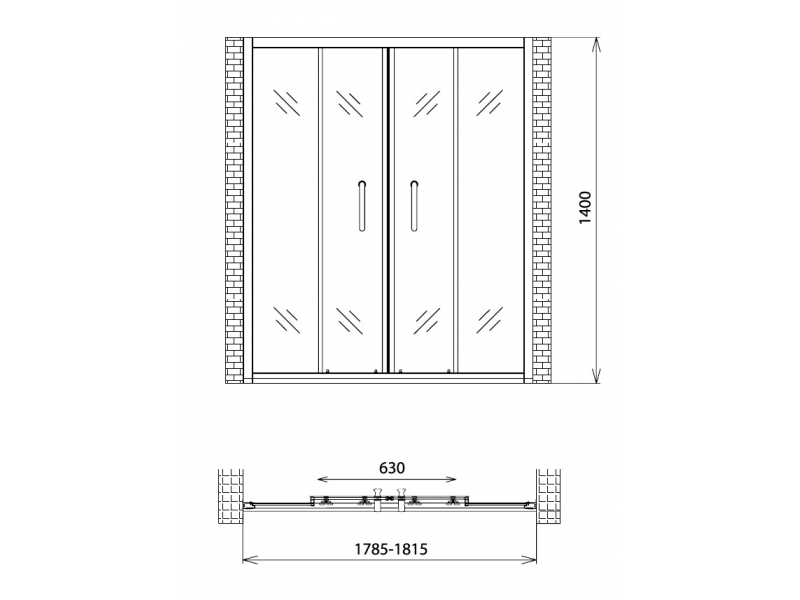 Купить Шторка на ванну Gemy Victoria S30193D 180 x 140 см, раздвижная, стекло прозрачное, хром