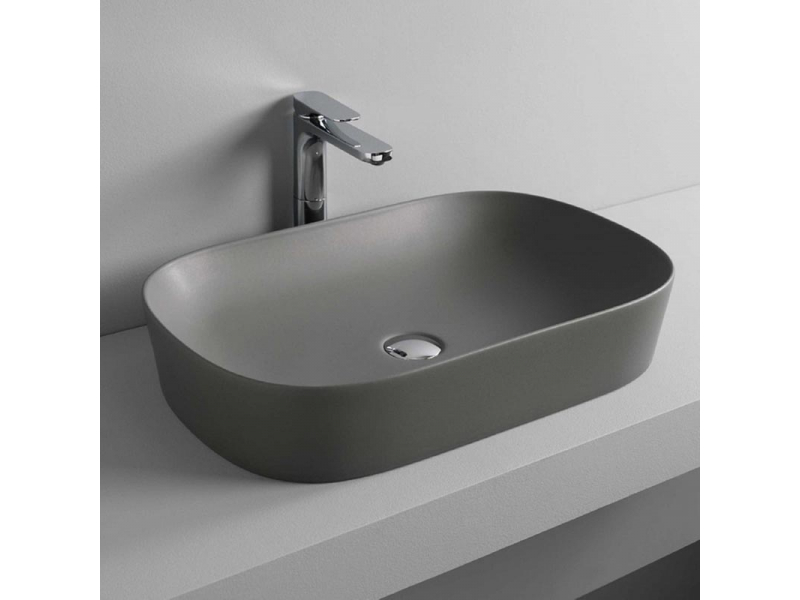 Купить Раковина ArtCeram Ghost GHL002 15 00, 65 х 42 см, grigio olive (серая оливка)