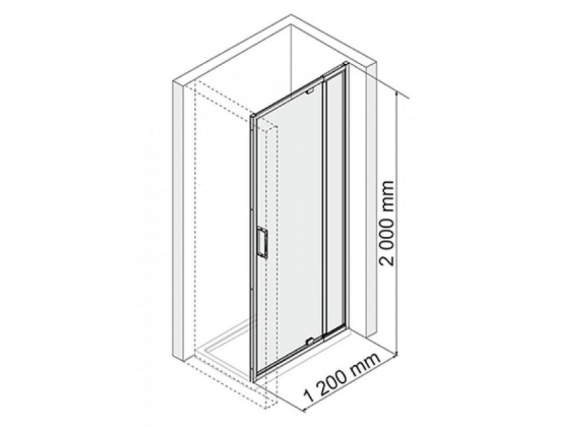 Купить Душевая дверь WasserKRAFT 48P05 120*200 см