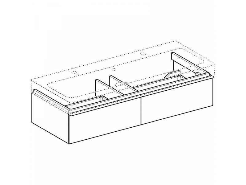 Купить Тумба под раковину Geberit iCon 840120000, 120 см, цвет белый