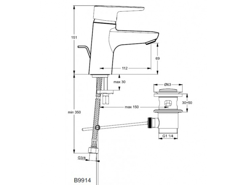 Купить Смеситель Ideal Standard Connect Blue B9914AA для раковины