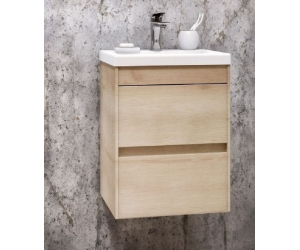 Тумба под раковину Art&Max Family-400-2C-SO-PB, 40 x 35 x 50 см подвесная, бежевый