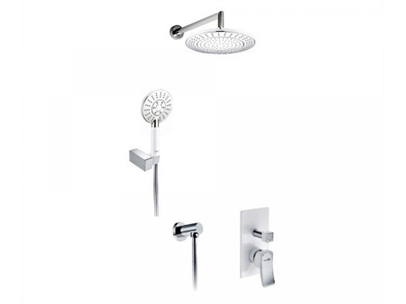 Купить Душевая система WasserKRAFT A16067WHITE, скрытый монтаж, белый/хром