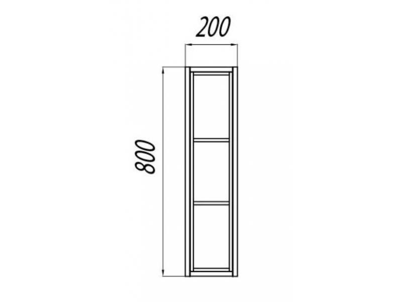 Купить Модуль для зеркала Акватон Брук 20 см 1A200903BCDL0 открытый, цвет дуб латте