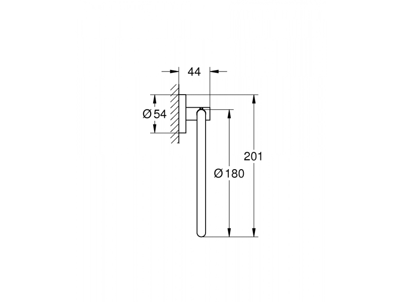 Купить Полотенцедержатель кольцо Grohe Essentials 40365001, 20 см, хром