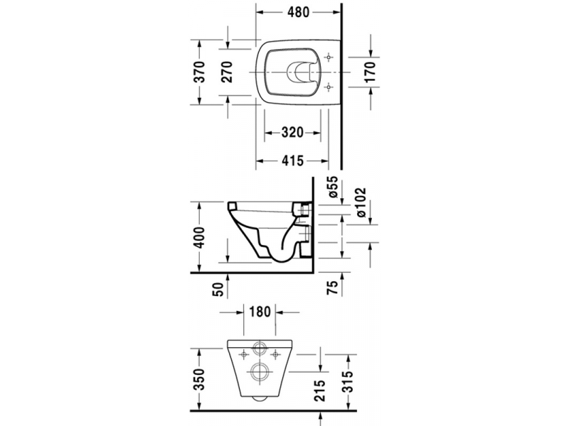 Купить Подвесной унитаз Duravit Durastyle 2539090000 укороченный