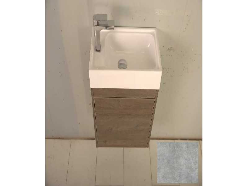 Купить Тумба под раковину Art&Max Family-500-1D-SO-CV-R, 50 x 27 x 50 см подвесная, серый (Cemento Veneto)