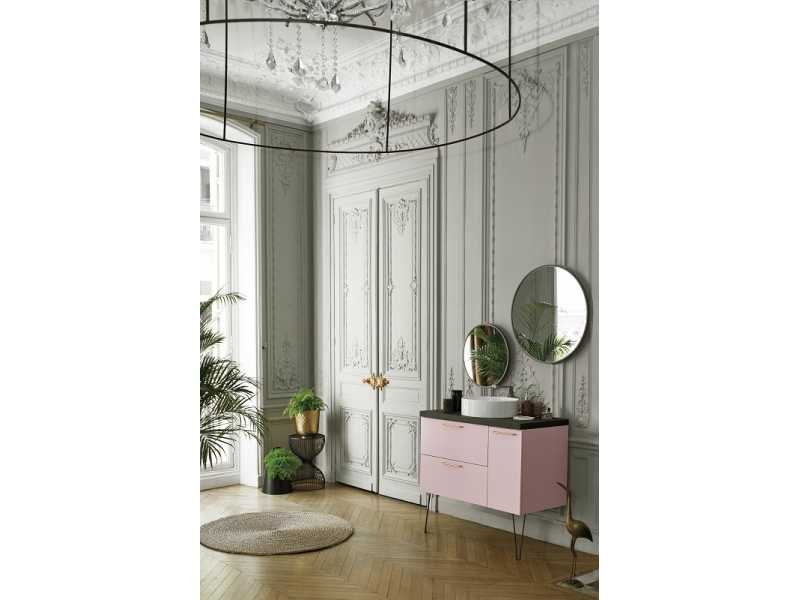 Купить Зеркало Jacob Delafon Odeon Rive Gauche EB1288-S14, 50 см, с подсветкой, лакированная рама черный сатин