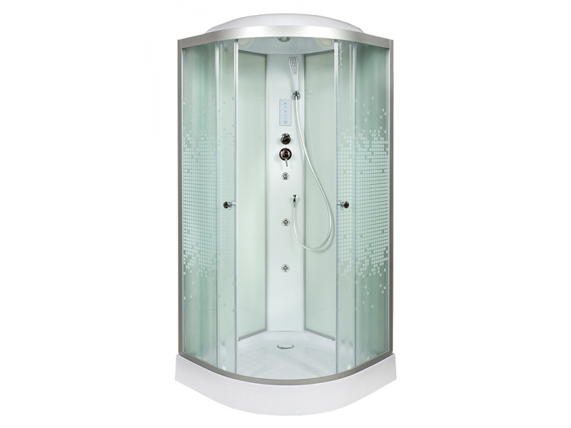 Купить Душевая кабина Deto L 908, 80 x 80 см, с крышей, с гидромассажем и электрикой