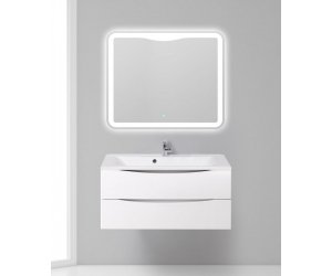 Тумба под раковину BelBagno Marino 100 MARINO-1000-2C-SO-BL-P, 100 х 44,5 х 55 см, Bianco Lucido - белый глянец