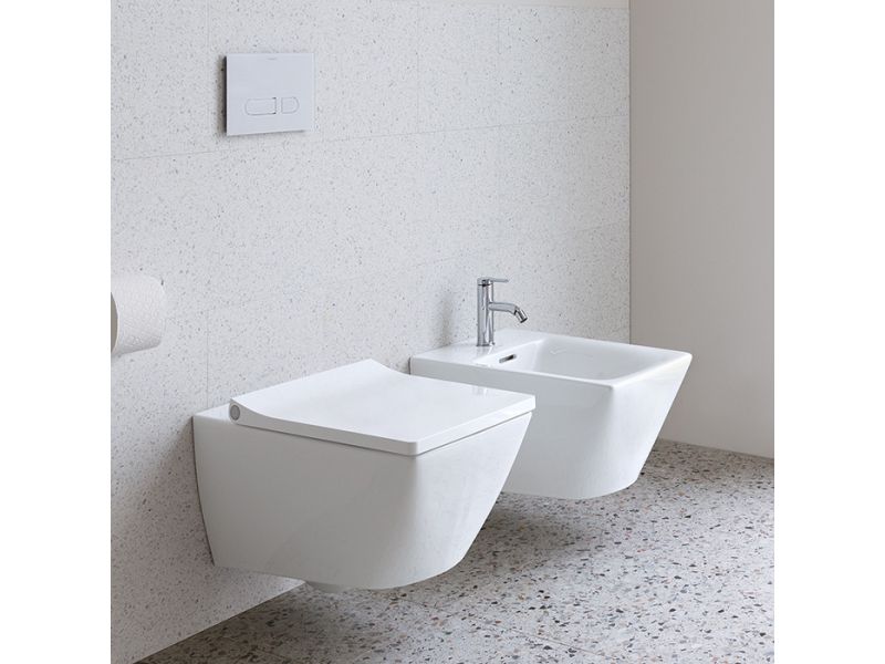 Купить Подвесной унитаз Duravit Viu 2511090000 37 x 57 см безободковый, с креплением Durafix, белый