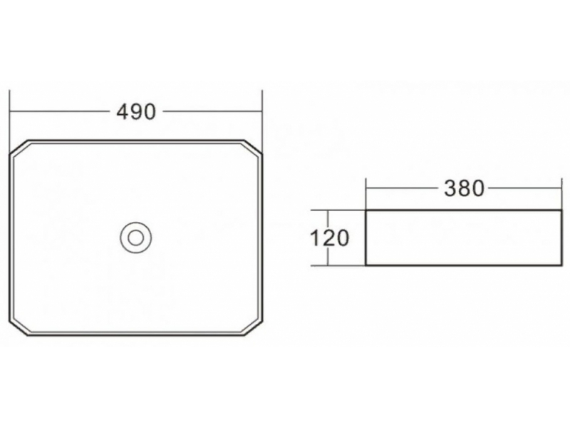 Купить Раковина BelBagno BB1386 накладная 49 х 38 х 12 см