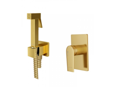 Гигиенический душ WasserKRAFT 5500, со смесителем, матовое золото, А55094