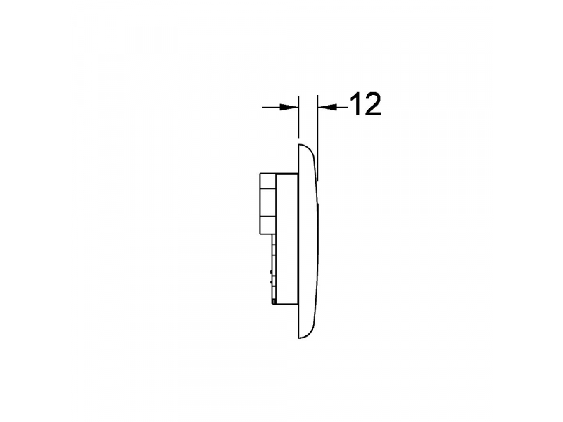 Купить Кнопка смыва TECE Planus Urinal 6 V-Batterie 9242351, глянцевый хром