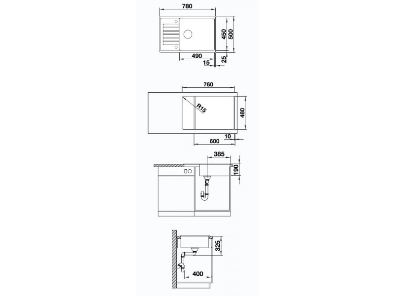 Купить Мойка кухонная Blanco Zia XL 6S Compact, цвет серый (523275)