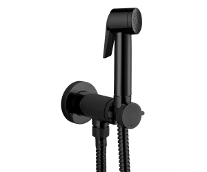 Гигиенический душ Bossini Paloma Flat, со смесителем, черный матовый, E37015B.073