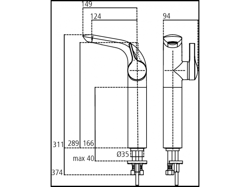 Купить Смеситель Ideal Standard Melange A4266AA одноручковый для умывальника Vessel, под 1 отверстие, гибкая подводка, хром