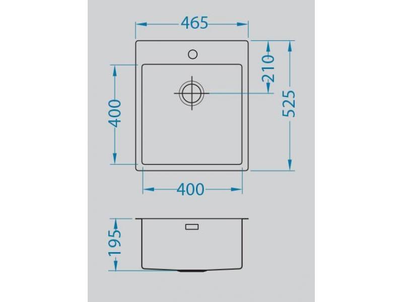 Купить Мойка кухонная Alveus PURE 20 SAT-90 465 x 525 1103608