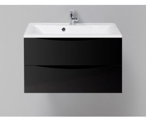Тумба под раковину BelBagno Marino MARINO-700-2C-SO-NL-P, 70 х 45 х 55 см, Nero Lucido - черный глянец