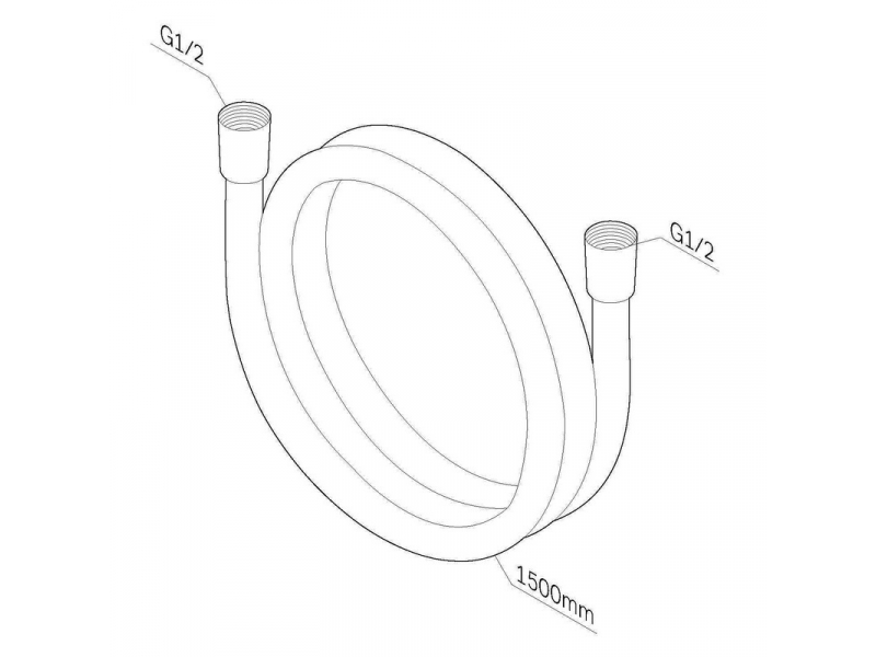 Купить Душевой шланг Am.Pm 150 см PVC, хром, F0415100