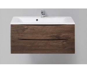 Тумба под раковину BelBagno Marino MARINO-1000-2C-SO-RW-P, 100 х 44,5 х 55 см, Rovere Moro - темно-коричневый