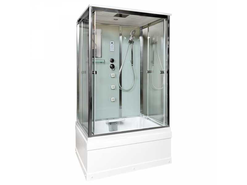Купить Душевая кабина Deto V1245, 120 x 90 см, с электрикой, гидромассажем, с сиденьем
