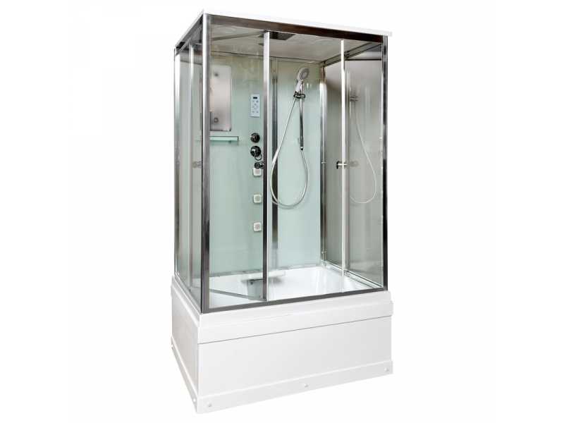 Купить Душевая кабина Deto V1245, 120 x 90 см, с электрикой, гидромассажем, с сиденьем