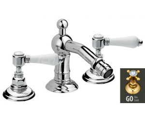 Смеситель Nicolazzi Dames Anglaises 1415GO78 для биде, золото, ручки P. Mont Blanc