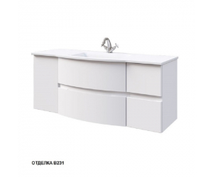 Раковина из стеклокерамики Caprigo Integra 130 GC18R INT130, 132 х 48,2 см