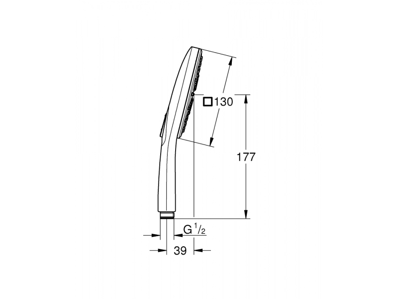 Купить Ручной душ Grohe Rainshower SmartActive 130 Cube, 26582LS0, белая луна