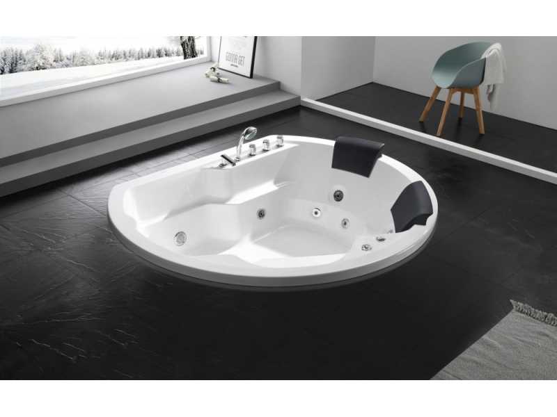 Купить Ванна гидромассажная акриловая Gemy G9053 B 185 х 162 x 74 см с гидромассажем, встраиваемая, белая