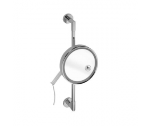 Косметическое зеркало Bemeta 112101168 20 x 14 x 55 см, круглое, с подсветкой, LED-тёплый свет, хром