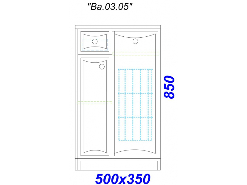 Купить Шкаф Aqwella Барселона 55 Ba.03.05 напольный