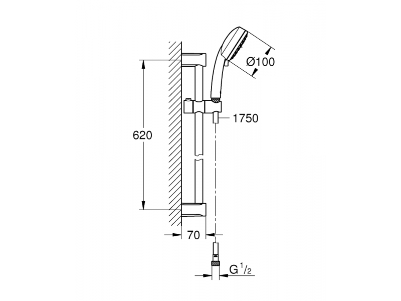Купить Душевой гарнитур Grohe New Tempesta Cosmopolitan 100 II 2757820E (2757810E)